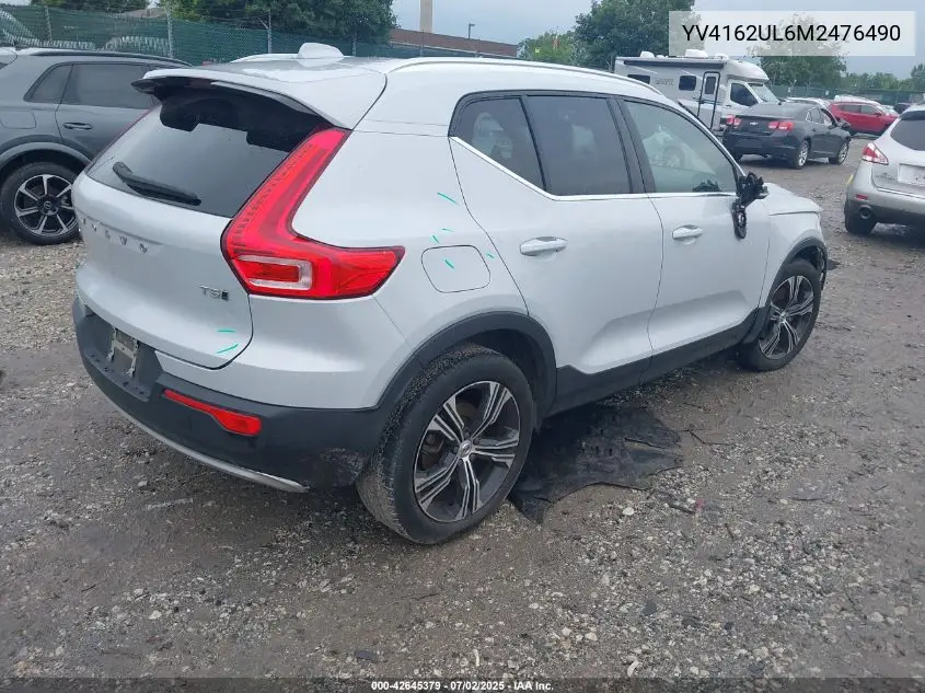2021 Volvo Xc40 T5 Inscription VIN: YV4162UL6M2476490 Lot: 42645379