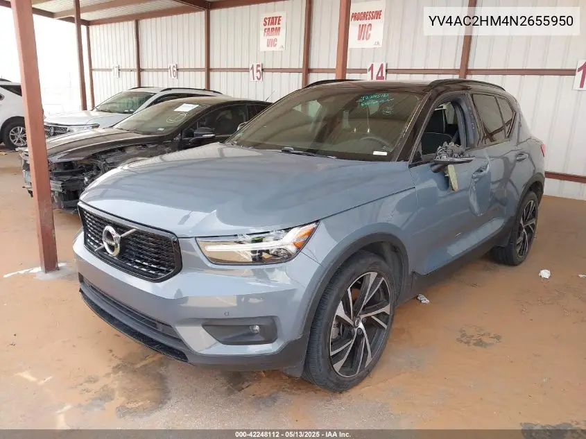 2022 Volvo Xc40 T4 R-Design VIN: YV4AC2HM4N2655950 Lot: 42248112