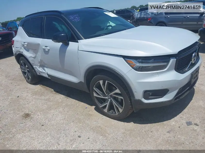 2022 Volvo Xc40 T4 R-Design VIN: YV4AC2HM8N2741858 Lot: 42517145