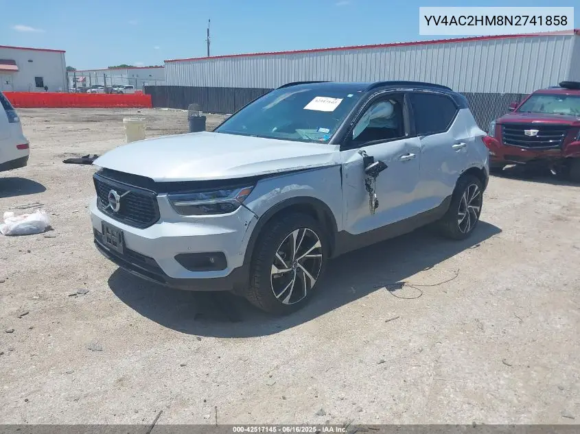 2022 Volvo Xc40 T4 R-Design VIN: YV4AC2HM8N2741858 Lot: 42517145