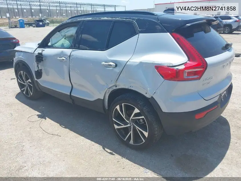 2022 Volvo Xc40 T4 R-Design VIN: YV4AC2HM8N2741858 Lot: 42517145