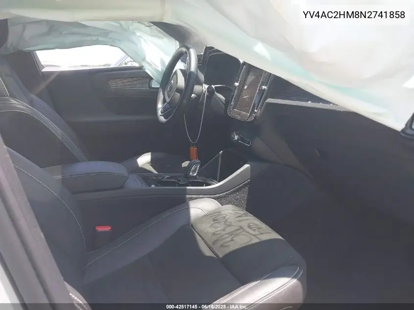 2022 Volvo Xc40 T4 R-Design VIN: YV4AC2HM8N2741858 Lot: 42517145