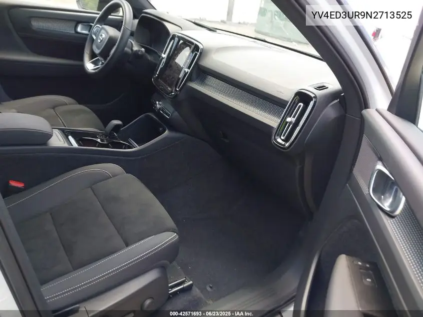 2022 Volvo Xc40 Recharge Pure Electric P8 Twin Plus VIN: YV4ED3UR9N2713525 Lot: 42571693