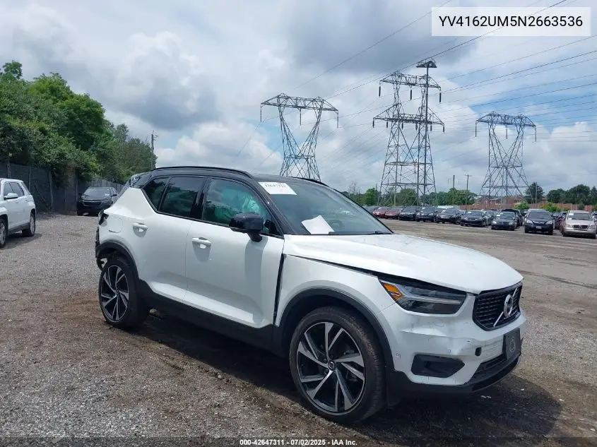 2022 Volvo Xc40 T5 R-Design VIN: YV4162UM5N2663536 Lot: 42647311
