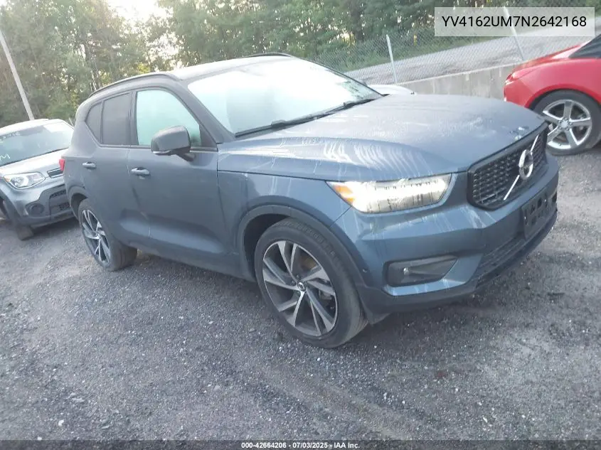 2022 Volvo Xc40 T5 R-Design VIN: YV4162UM7N2642168 Lot: 42664206