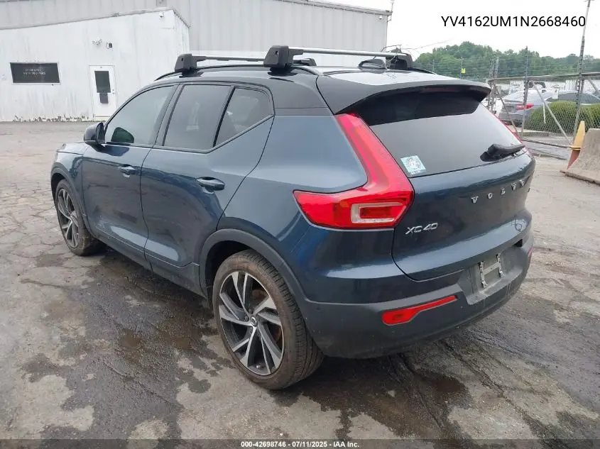 2022 Volvo Xc40 T5 R-Design VIN: YV4162UM1N2668460 Lot: 42698746