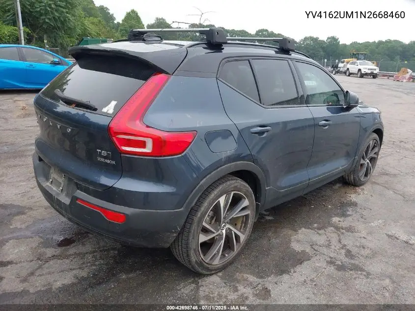 2022 Volvo Xc40 T5 R-Design VIN: YV4162UM1N2668460 Lot: 42698746