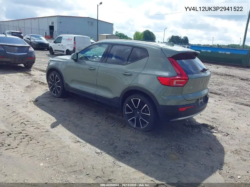2023 Volvo Xc40 B5 Core VIN: YV4L12UK3P2941522 Lot: 42255803