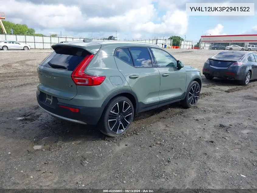 2023 Volvo Xc40 B5 Core VIN: YV4L12UK3P2941522 Lot: 42255803