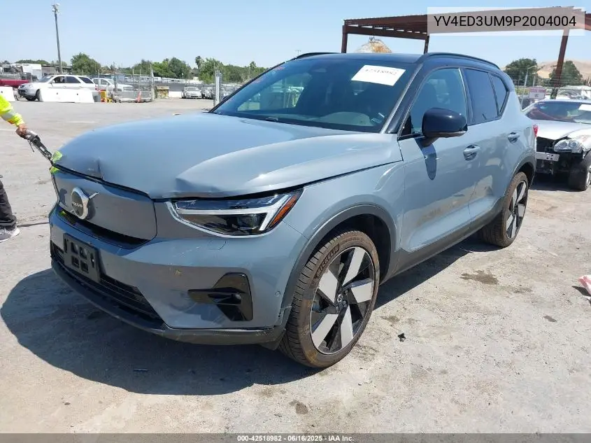 2023 Volvo Xc40 Recharge Pure Electric Twin Ultimate VIN: YV4ED3UM9P2004004 Lot: 42518982