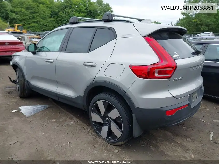 2023 Volvo Xc40 Recharge Pure Electric Twin Ultimate VIN: YV4ED3UM1P2058851 Lot: 42525409
