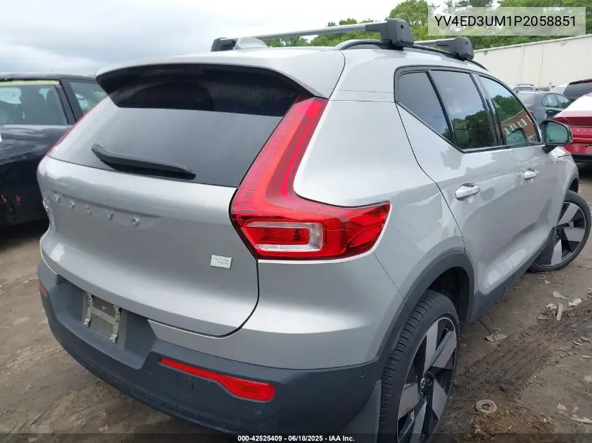 2023 Volvo Xc40 Recharge Pure Electric Twin Ultimate VIN: YV4ED3UM1P2058851 Lot: 42525409