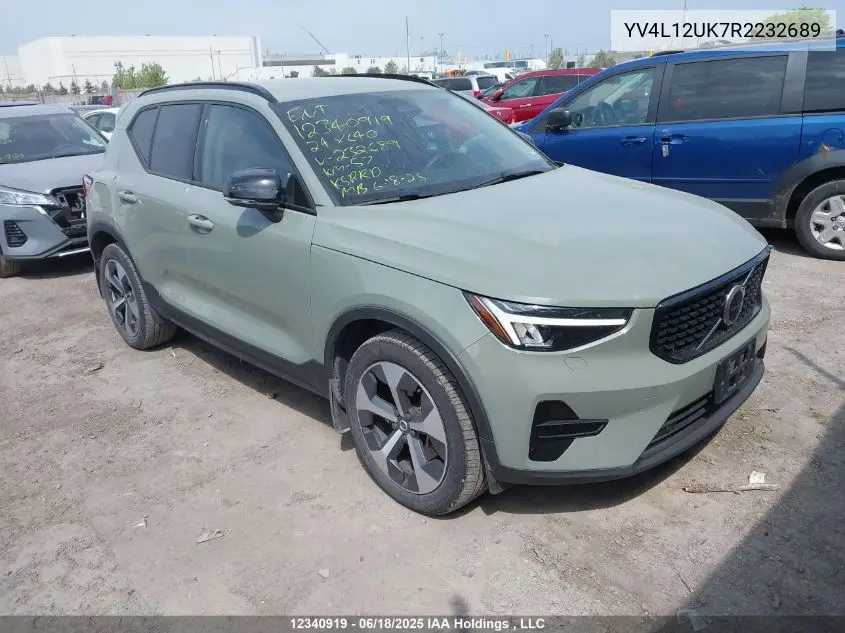 2024 Volvo Xc40 Core VIN: YV4L12UK7R2232689 Lot: 12340919
