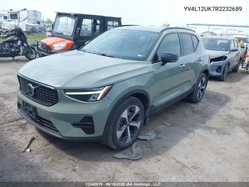 2024 Volvo Xc40 Core VIN: YV4L12UK7R2232689 Lot: 12340919