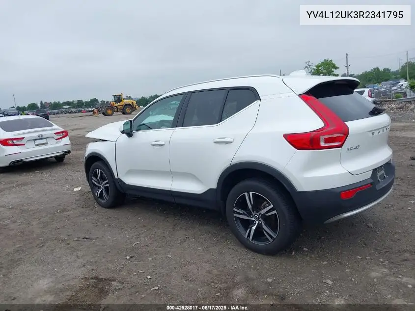 2024 Volvo Xc40 B5 Core Bright Theme/B5 Core Dark Theme VIN: YV4L12UK3R2341795 Lot: 42528017