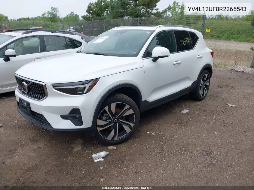 2024 Volvo Xc40 B5 Ultimate Bright Theme VIN: YV4L12UF8R2265543 Lot: 42546549