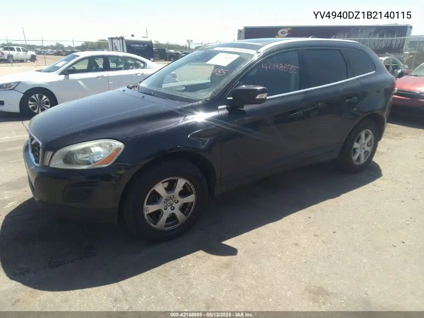 2011 Volvo Xc60 3.2/3.2 R-Design VIN: YV4940DZ1B2140115 Lot: 42148685