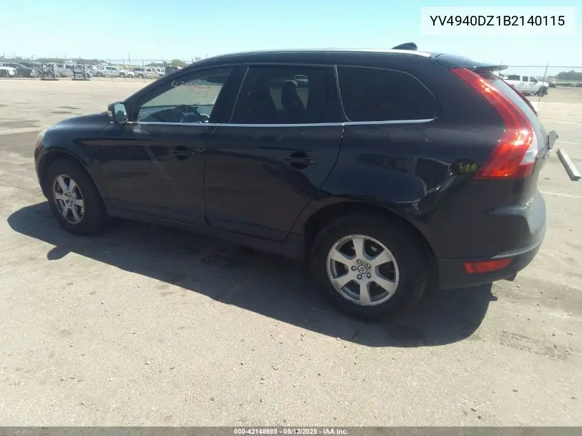 2011 Volvo Xc60 3.2/3.2 R-Design VIN: YV4940DZ1B2140115 Lot: 42148685