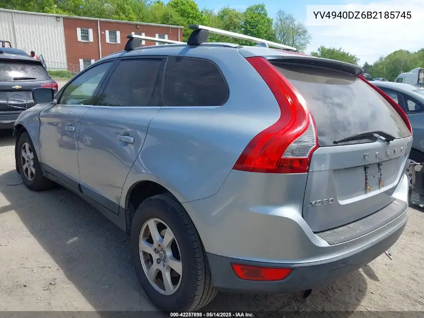 2011 Volvo Xc60 3.2 VIN: YV4940DZ6B2185745 Lot: 42257898