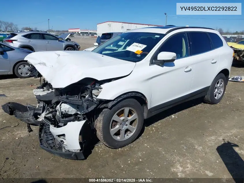 2012 Volvo Xc60 3.2 Premier VIN: YV4952DLXC2292822 Lot: 41586352