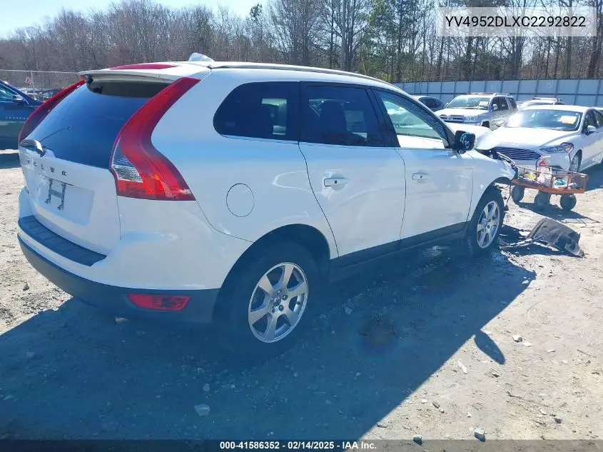 2012 Volvo Xc60 3.2 Premier VIN: YV4952DLXC2292822 Lot: 41586352