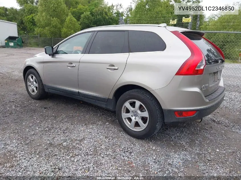 2012 Volvo Xc60 3.2/3.2 Platinum/3.2 Premier/3.2 Premier Plus VIN: YV4952DL1C2346850 Lot: 42209848