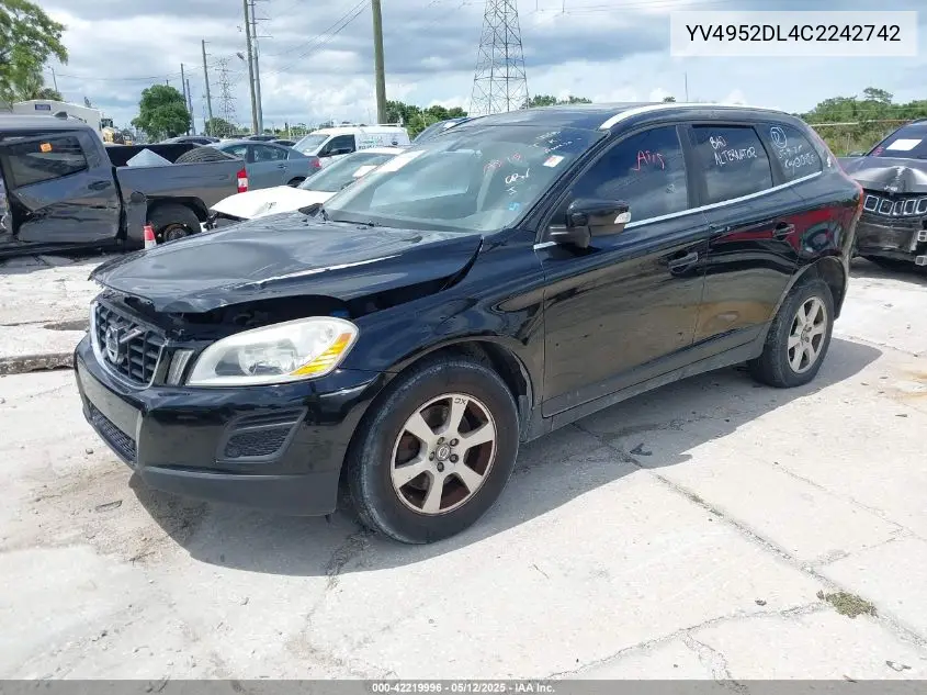 2012 Volvo Xc60 3.2 Platinum VIN: YV4952DL4C2242742 Lot: 42219996