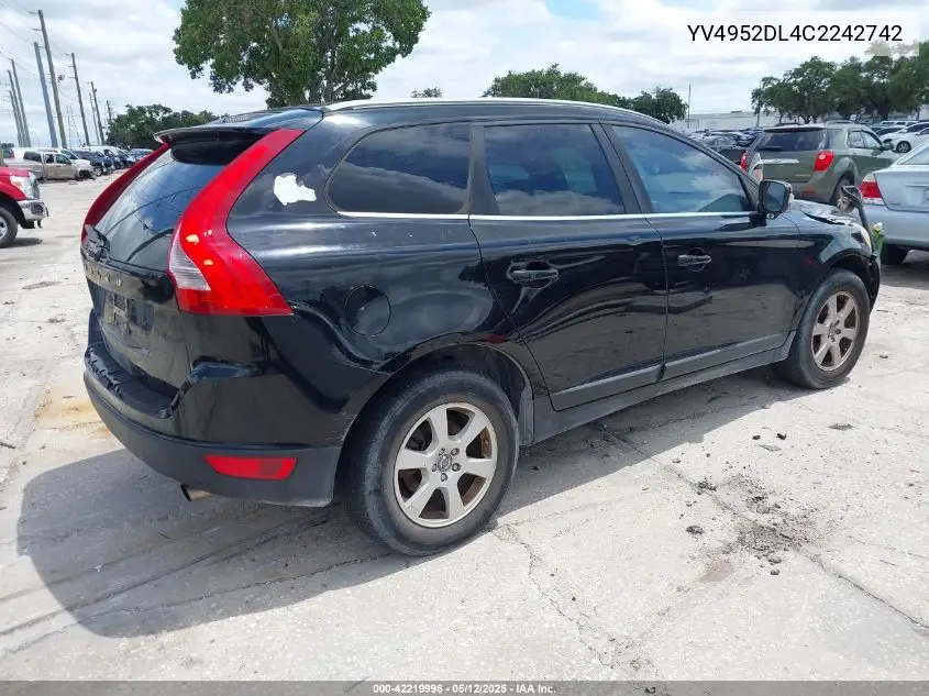 2012 Volvo Xc60 3.2 Platinum VIN: YV4952DL4C2242742 Lot: 42219996