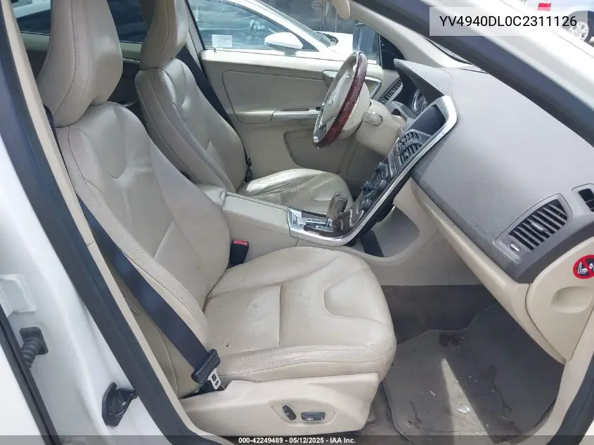 2012 Volvo Xc60 3.2/3.2 Platinum/3.2 Premier/3.2 Premier Plus VIN: YV4940DL0C2311126 Lot: 42249489
