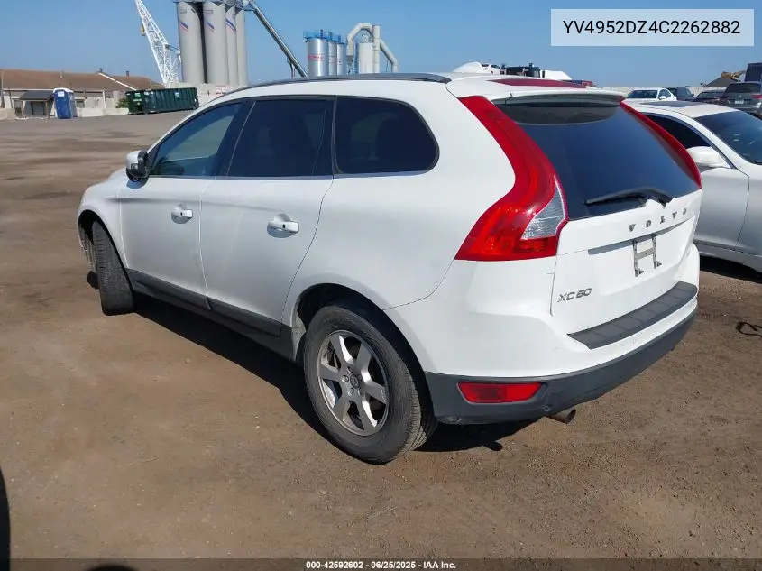 2012 Volvo Xc60 3.2 Platinum/3.2 Premier/3.2 Premier Plus/3.2L VIN: YV4952DZ4C2262882 Lot: 42592602