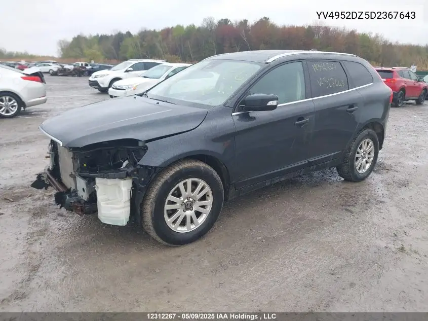 2013 Volvo Xc60 3.2 VIN: YV4952DZ5D2367643 Lot: 12312267