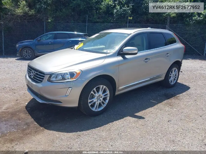 2015 Volvo Xc60 T5/T5 Premier VIN: YV4612RK5F2677952 Lot: 42559645