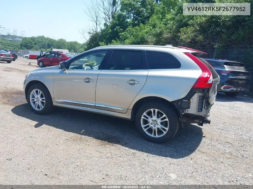 2015 Volvo Xc60 T5/T5 Premier VIN: YV4612RK5F2677952 Lot: 42559645