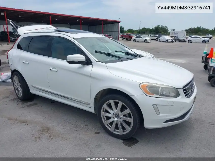 2016 Volvo Xc60 T6 Drive-E Platinum VIN: YV449MDM8G2916741 Lot: 42260458