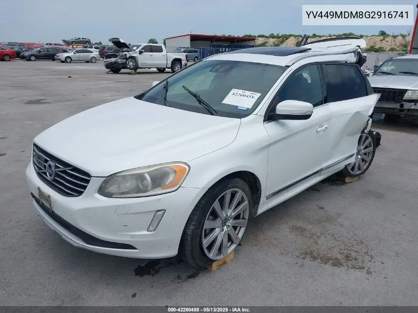 2016 Volvo Xc60 T6 Drive-E Platinum VIN: YV449MDM8G2916741 Lot: 42260458
