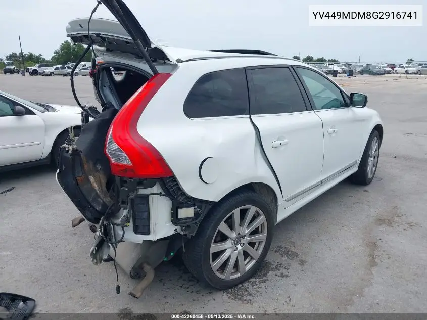 2016 Volvo Xc60 T6 Drive-E Platinum VIN: YV449MDM8G2916741 Lot: 42260458