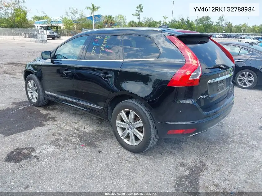 2016 Volvo Xc60 T5 Premier VIN: YV4612RK1G2788984 Lot: 42274989