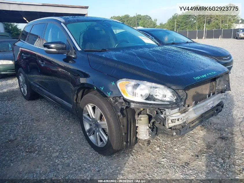2016 Volvo Xc60 T6 Drive-E VIN: YV449MRK6G2923775 Lot: 42622602