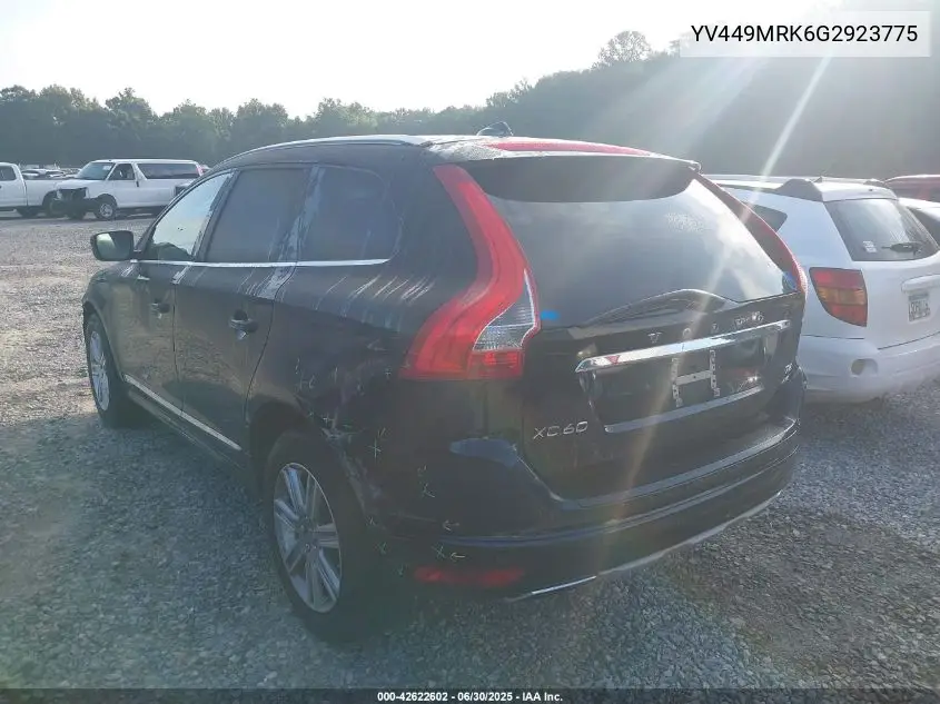 2016 Volvo Xc60 T6 Drive-E VIN: YV449MRK6G2923775 Lot: 42622602