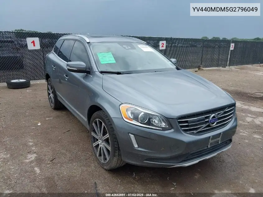 2016 Volvo Xc60 T5 Drive-E Platinum VIN: YV440MDM5G2796049 Lot: 42652891