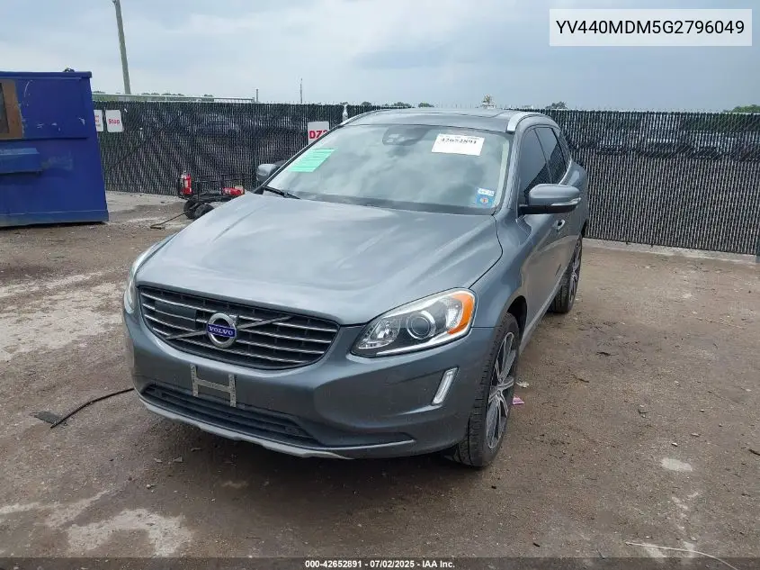 2016 Volvo Xc60 T5 Drive-E Platinum VIN: YV440MDM5G2796049 Lot: 42652891