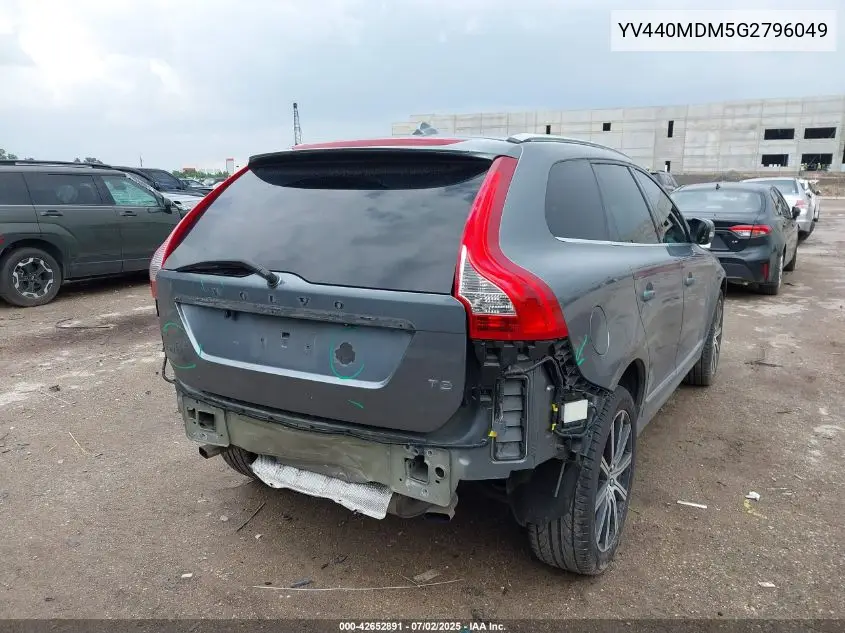 2016 Volvo Xc60 T5 Drive-E Platinum VIN: YV440MDM5G2796049 Lot: 42652891