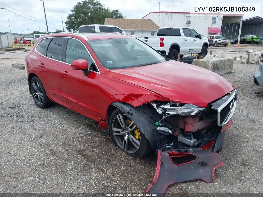 2018 Volvo Xc60 T5 Momentum VIN: LYV102RK5JB105349 Lot: 42240678