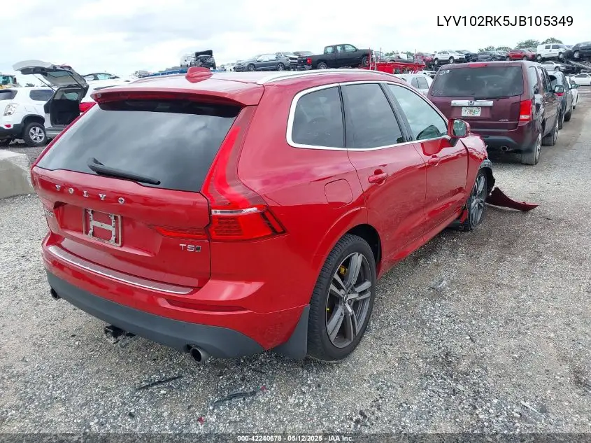 2018 Volvo Xc60 T5 Momentum VIN: LYV102RK5JB105349 Lot: 42240678