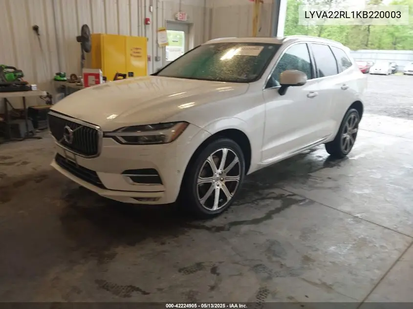 2019 Volvo Xc60 T6 Inscription VIN: LYVA22RL1KB220003 Lot: 42224905
