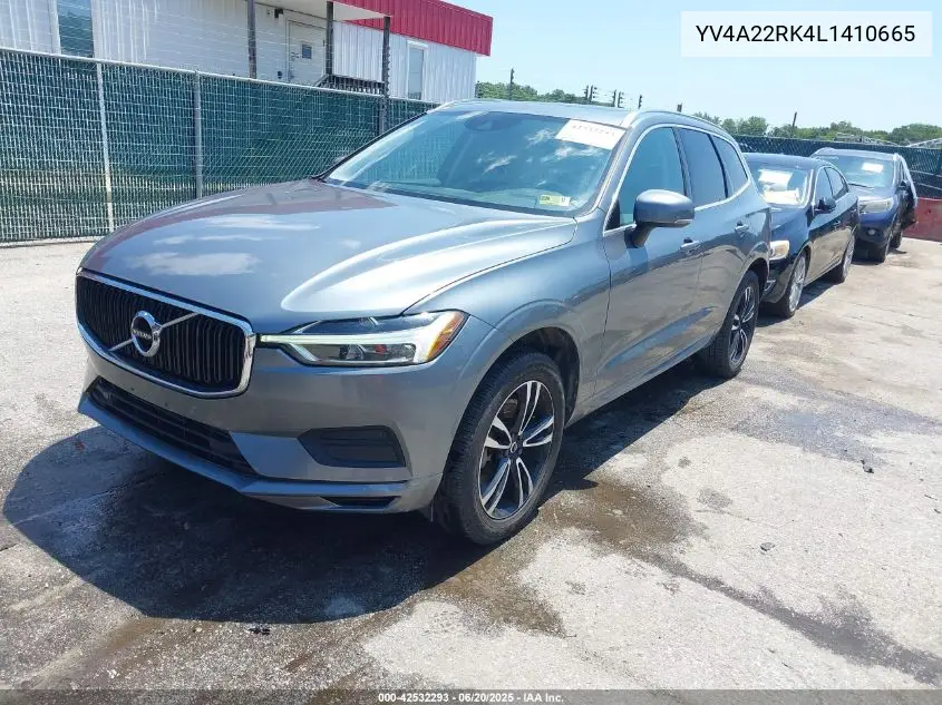 2020 Volvo Xc60 T6 Momentum VIN: YV4A22RK4L1410665 Lot: 42532293