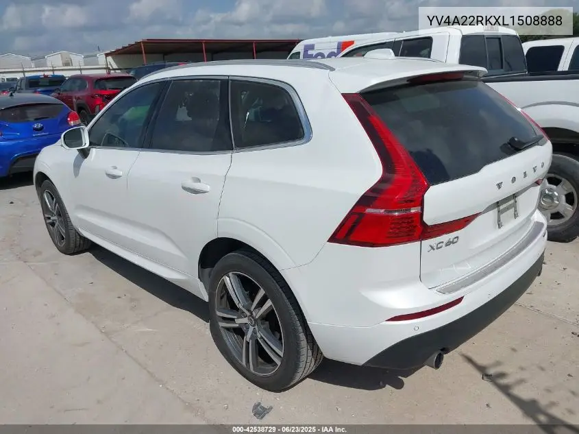 2020 Volvo Xc60 T6 Momentum VIN: YV4A22RKXL1508888 Lot: 42538729