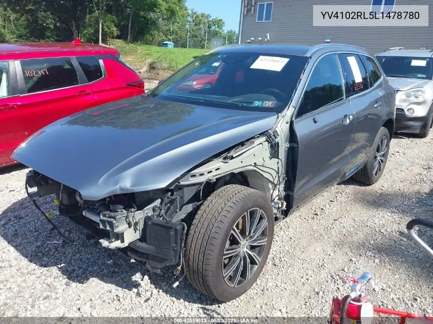 2020 Volvo Xc60 T5 Inscription VIN: YV4102RL5L1478780 Lot: 42559013