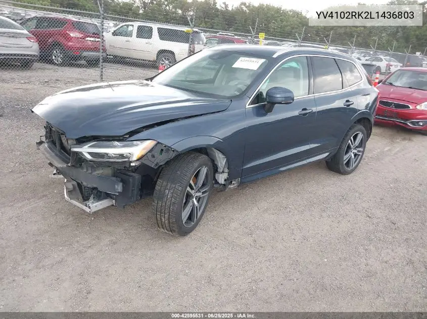 2020 Volvo Xc60 T5 Momentum VIN: YV4102RK2L1436803 Lot: 42595531