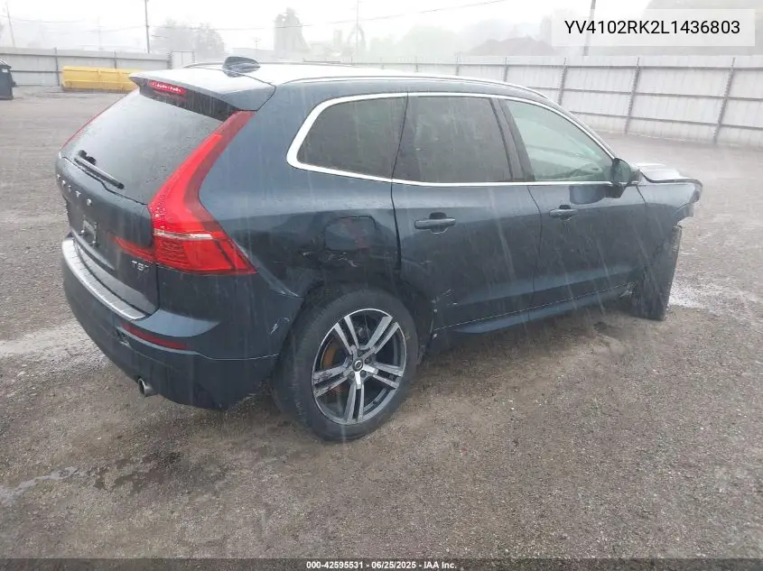 2020 Volvo Xc60 T5 Momentum VIN: YV4102RK2L1436803 Lot: 42595531